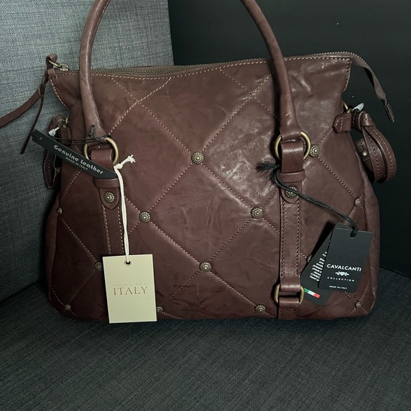 NWT CAVALCANTI COLLECTION TOTE HANDBAG ITALIAN LEATHER - Picture 7 of 9